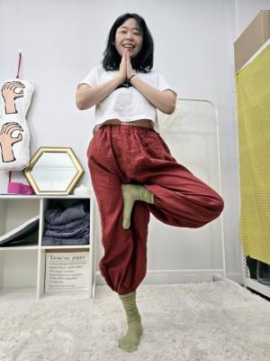린넨 하렘팬츠