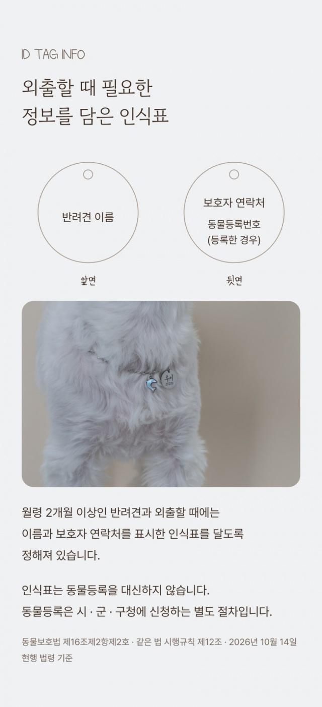 소형견 인식표 목걸이 사진 5