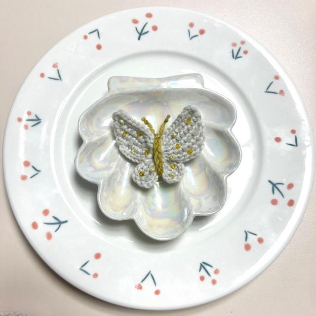 비즈 나비 집게핀 사진 5