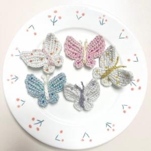 비즈 나비 집게핀