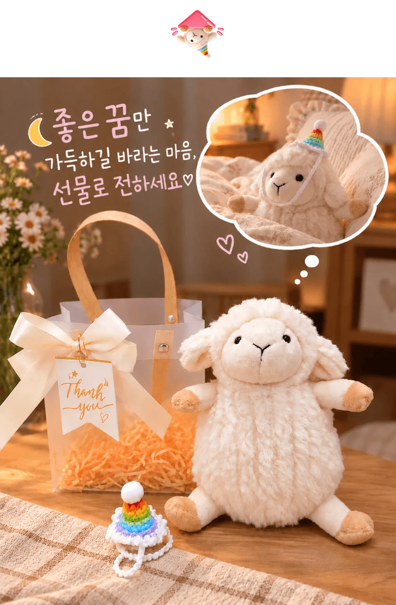 귀여운 꼬깔 양인형 사진 7