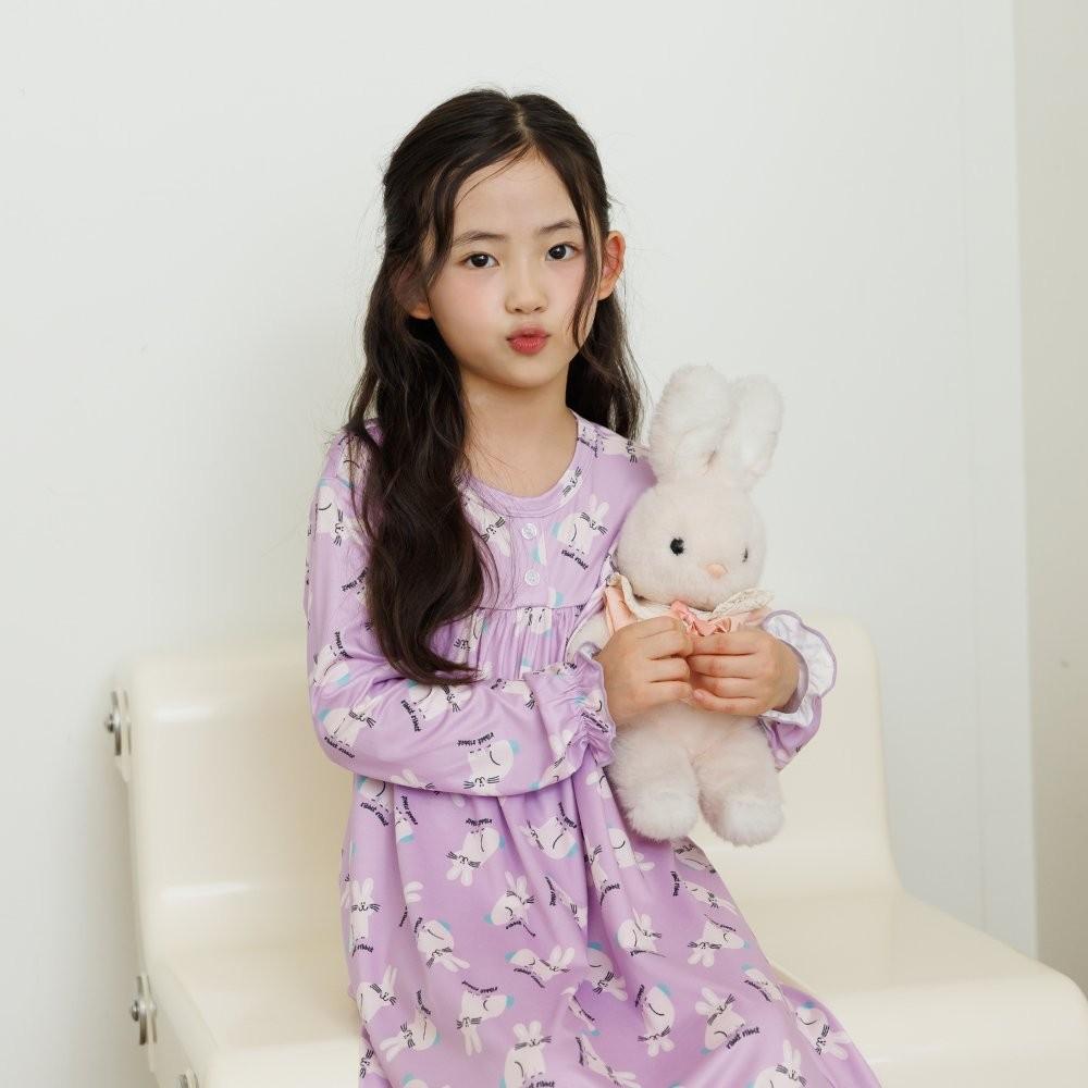 스마일래빗 소프트웜 피치스판 원피스 잠옷... 사진 2