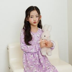 스마일래빗 소프트웜 피치스판 원피스 잠옷... 사진 1