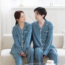 남녀공용 그린컬러 소프트웜 피치기모 성인 오픈 파자마 세트
