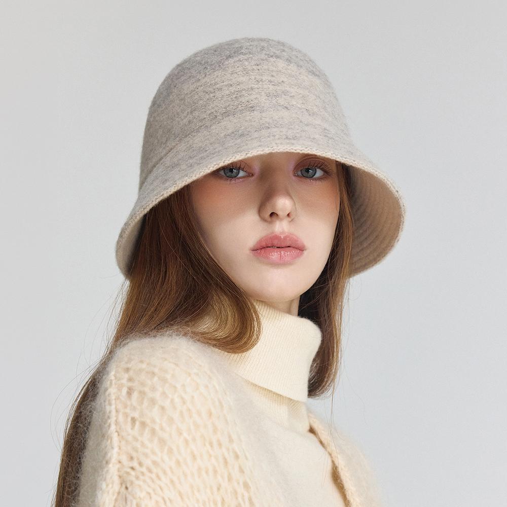 마스케라 베르디 믹스 멜란지 메리노 울 버킷햇 사진 3