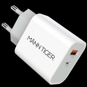 쿠팡_만타이거 GaN 25W USB PD C타입 2포트 멀티 초고속 충전기 화이트