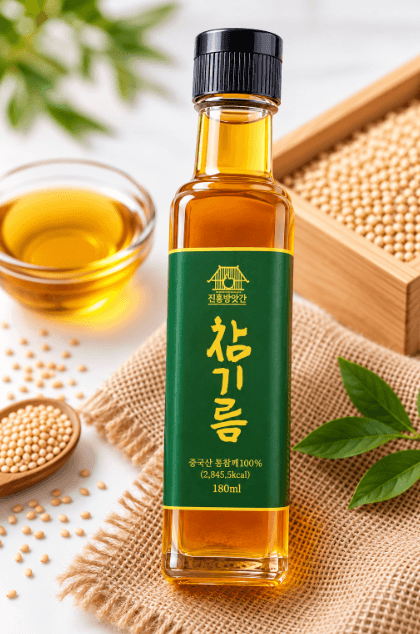 저온압착 당일착유 참기름 180ml