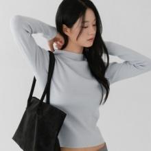 로뷰드 반넥 슬림 니트 [긴팔 그레이(gray)...